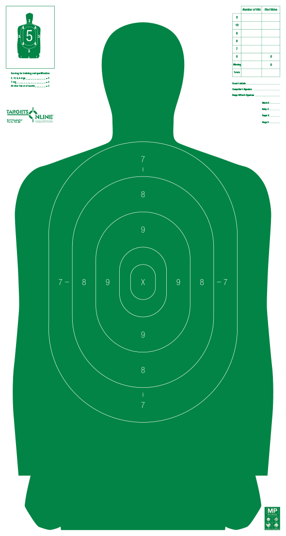 B 27 Silhouette Full Green Card Stock 0 99 Targetsonline Time For A Better Target