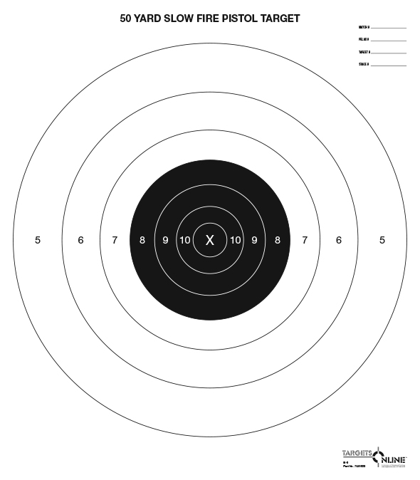 B-6 50 Yard Slow Fire Target - Click Image to Close